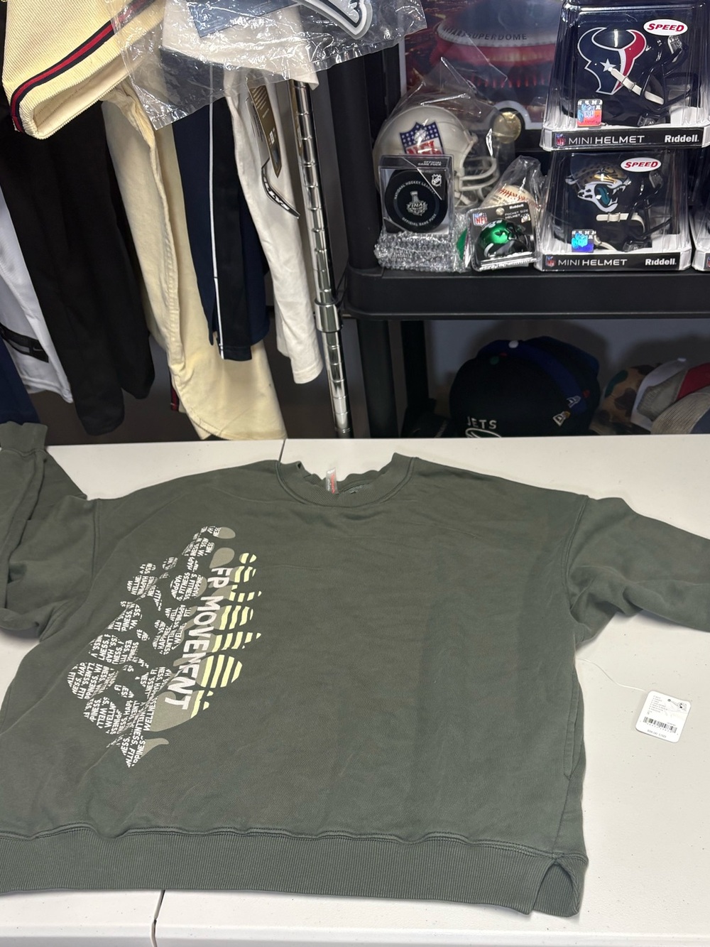 FP Movement All Star Logo Pullover Olive NWT - Picture 4 of 11